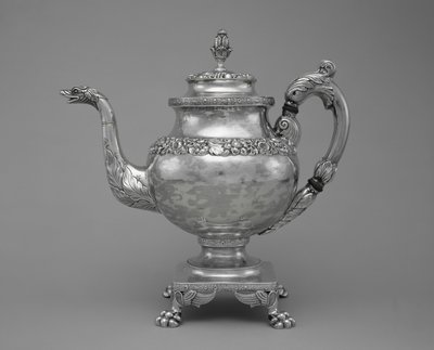 Coffeepot, part of a tea and coffee service, 1824-27 by Samuel Kirk